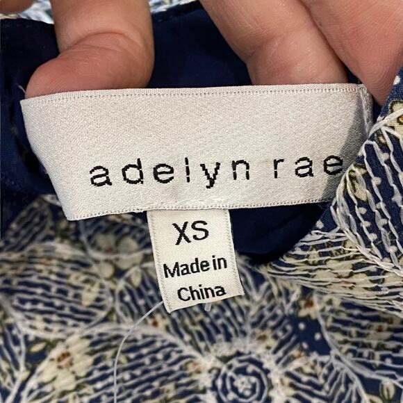 Anthropologie Helena Jumpsuit Adelyn Rae Navy Cream Floral NEW Size XS - Picture 7 of 14